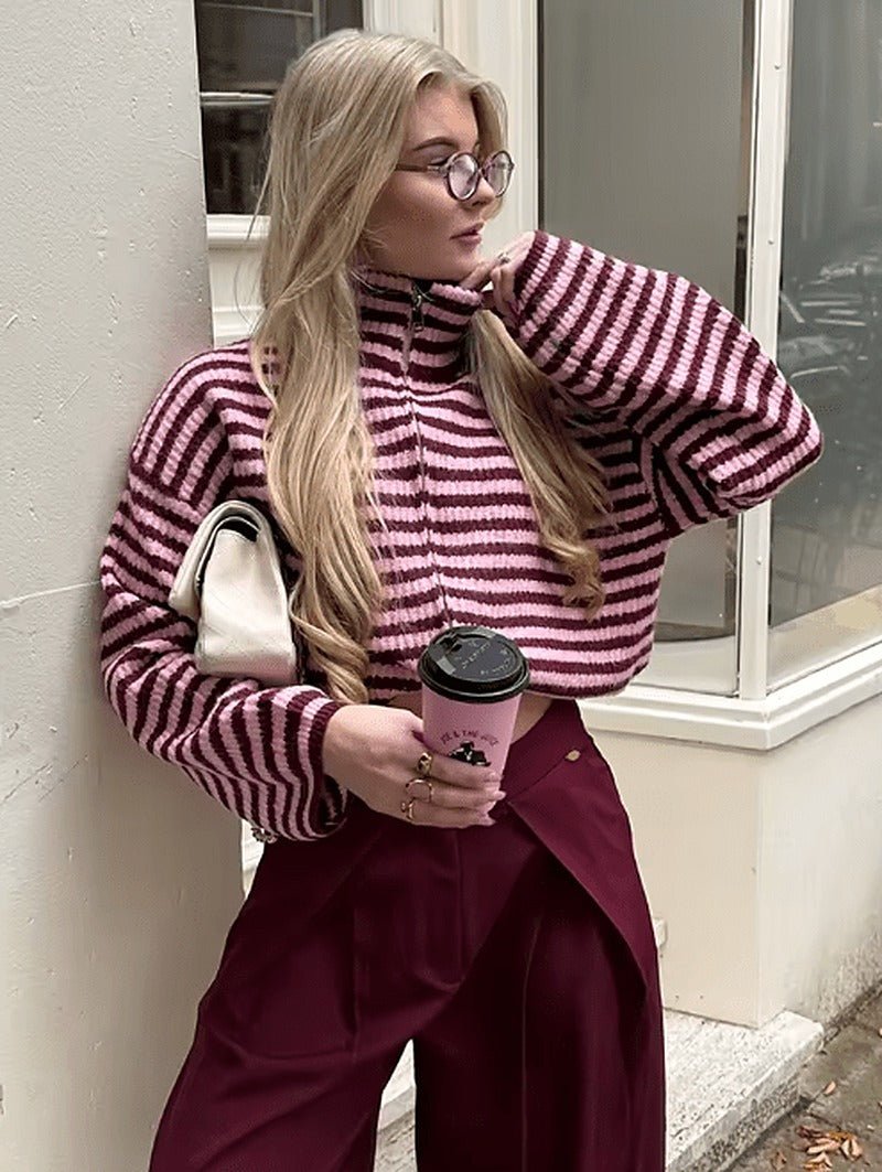 Simona Knit Zip Sweater
