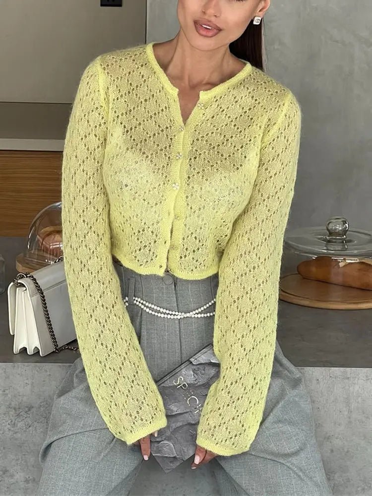 Tessa Sheer Cropped Cardigan