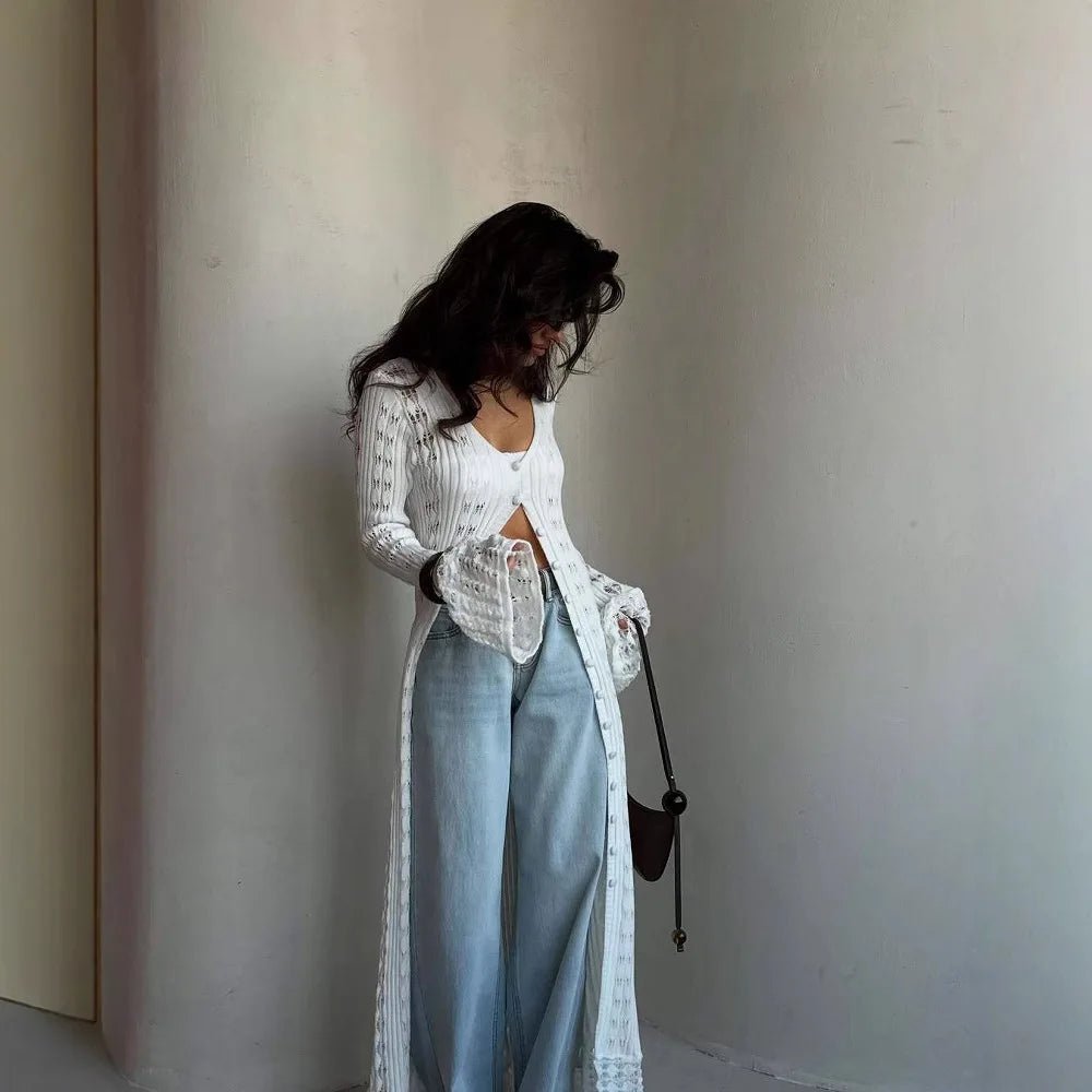Elena Hollow Knitted Cardigan