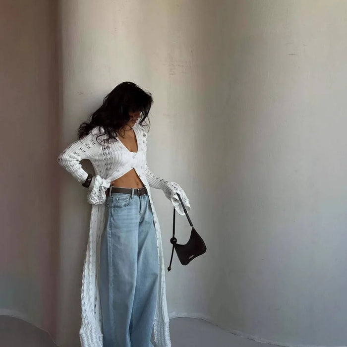 Elena Hollow Knitted Cardigan