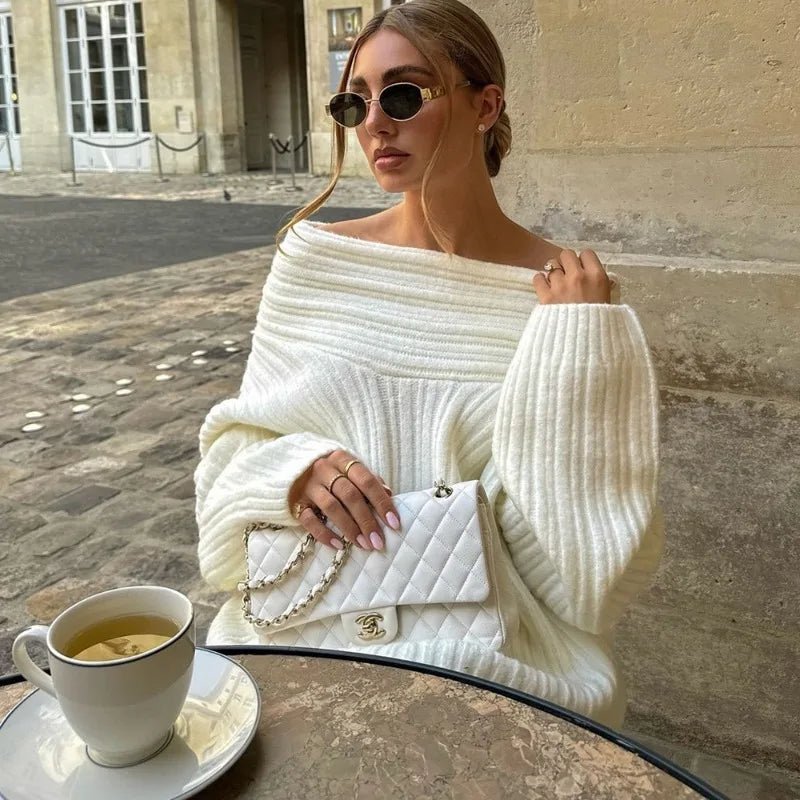 Aelwen Off-Shoulder Knit Sweater