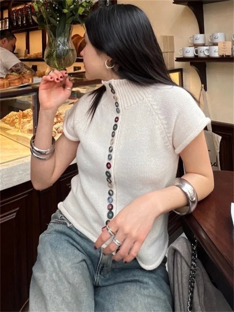 Nadia Ribbed Knit Cardigan Top