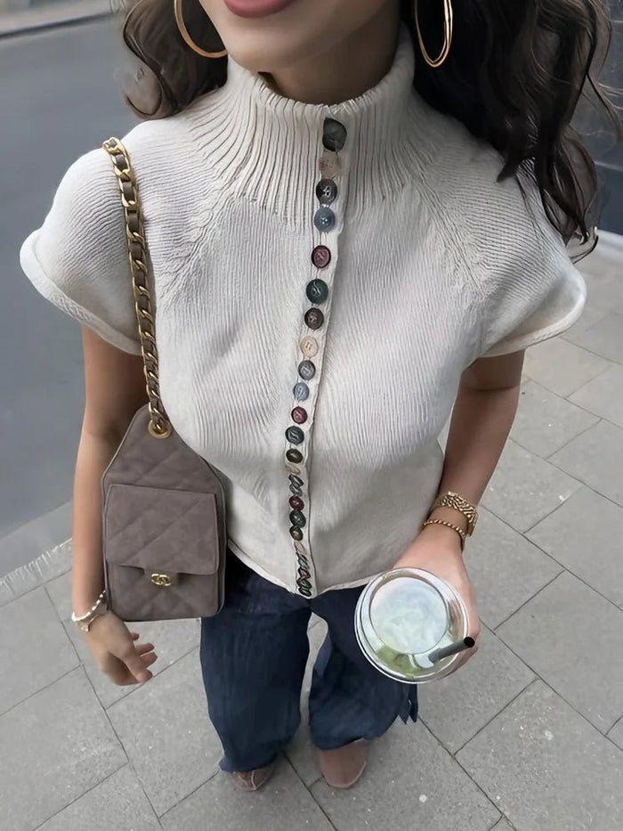 Nadia Ribbed Knit Cardigan Top