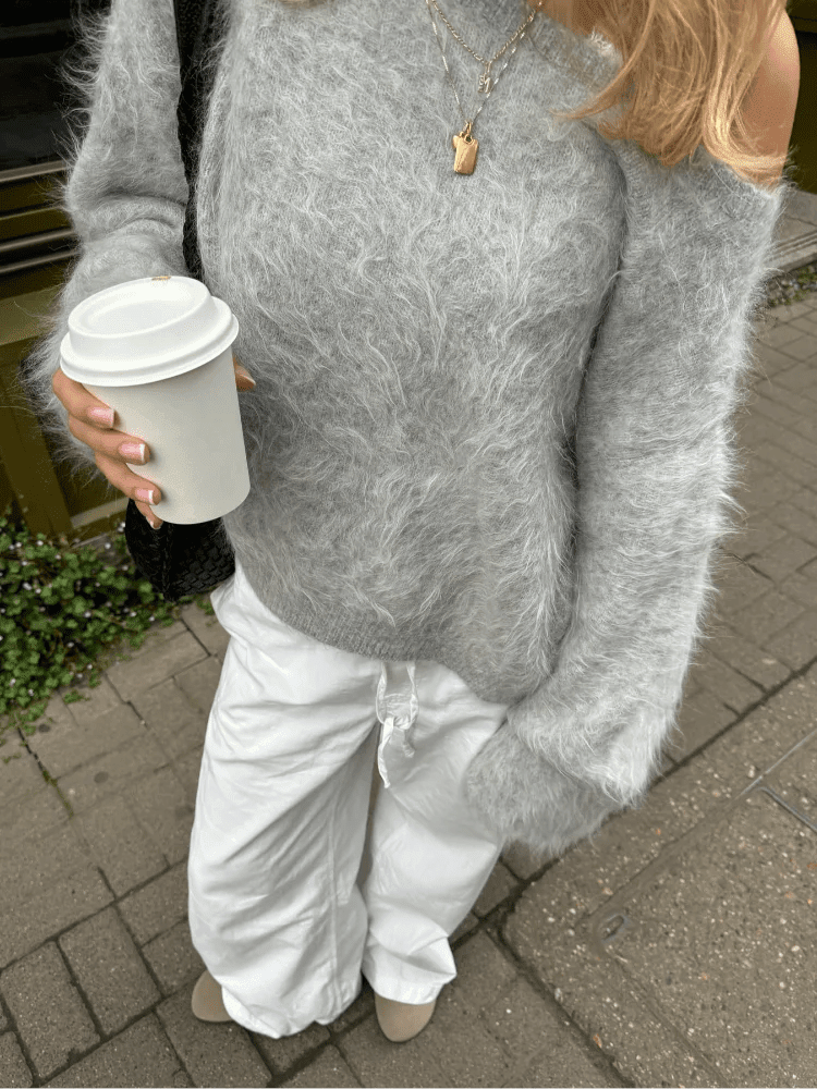 Meryl Off-Shoulder Soft Knit Sweater