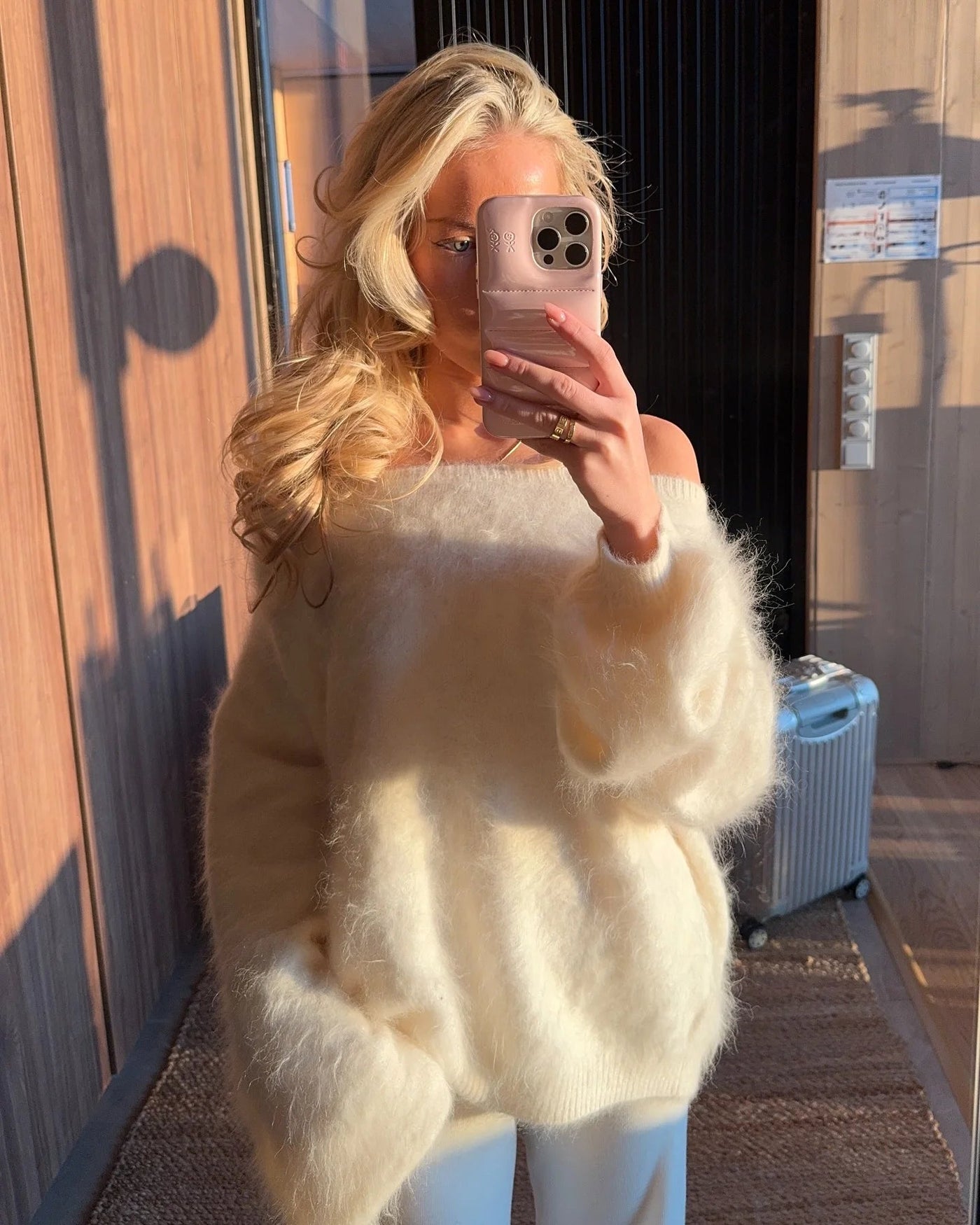 Meryl Off-Shoulder Soft Knit Sweater