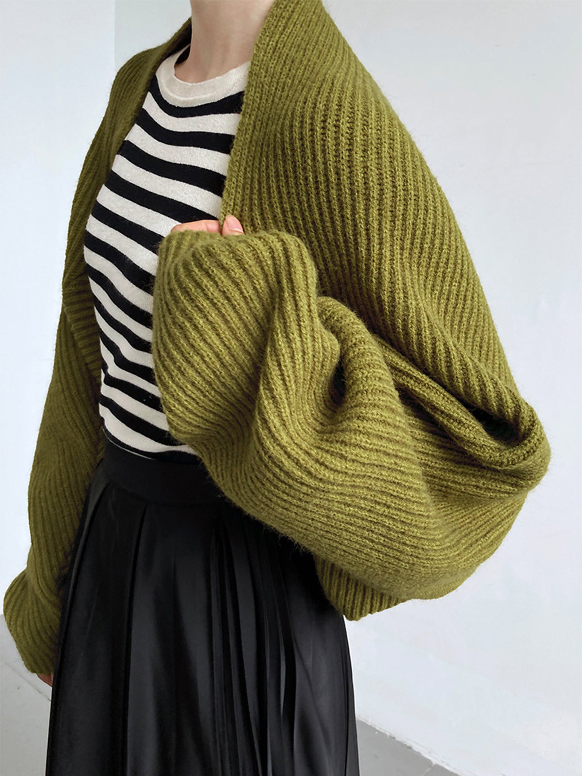 Women's Wool Knit Bolero Shrug Cardigan Sweater Crop Top Jumper
