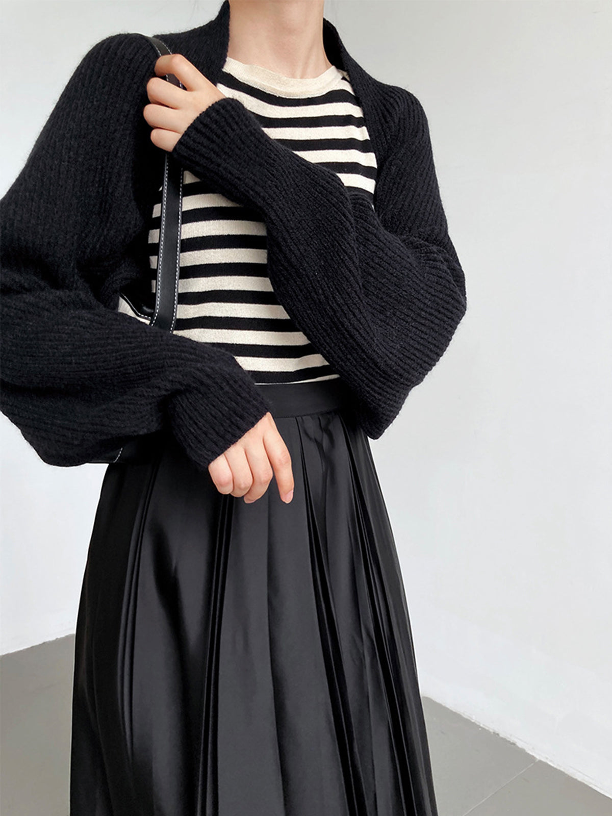 Women's Wool Knit Bolero Shrug Cardigan Sweater Crop Top Jumper
