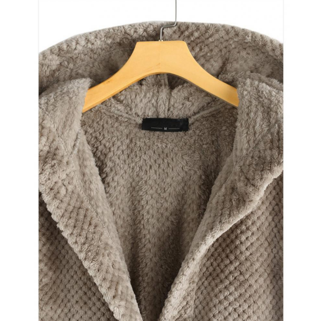 Women's Oversized Plush Fleece Hooded Cardigan Coat
