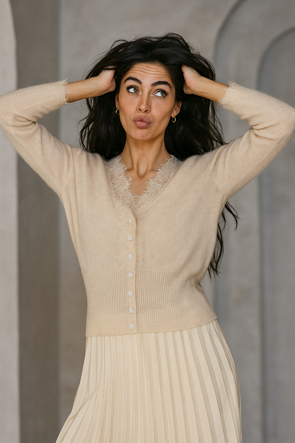 Women's Knit Sweater Long Sleeve Button Front Cardigan