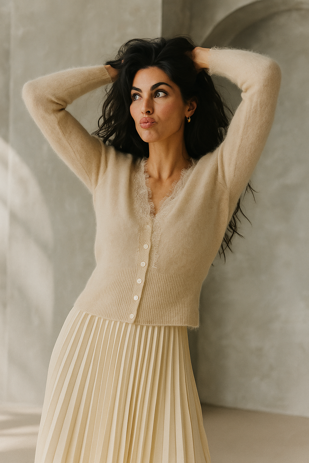 Women's Knit Sweater Long Sleeve Button Front Cardigan