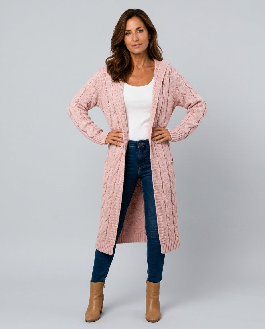 Soraya | Long Sleeve Knitted Long Cardigan