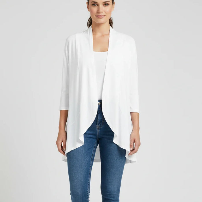 Women's Knit Blend Open Front Cardigan Drape Casual Sweater