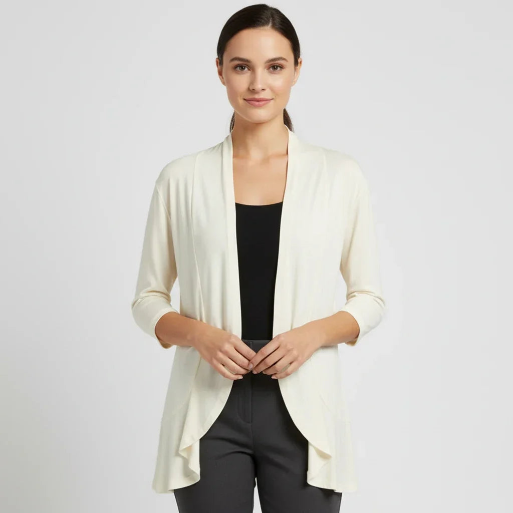 Women's Knit Blend Open Front Cardigan Drape Casual Sweater