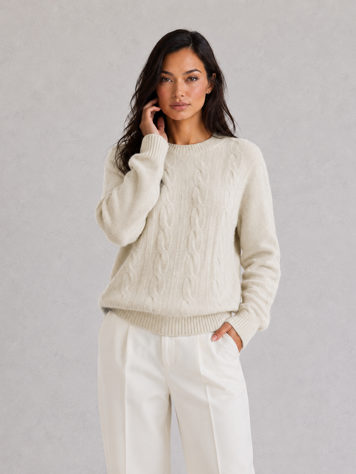 Women’s Relaxed Fit Knitted Jumper - Soft Crew Neck Casual Knitwear